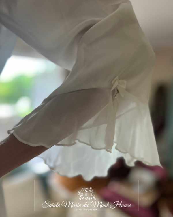 White Bridal Nightgown and Robe - Image 6